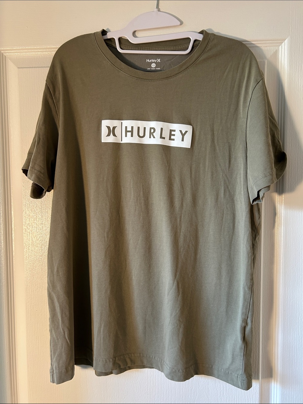 Hurley Olive Green Logo Short Sleeve Tee